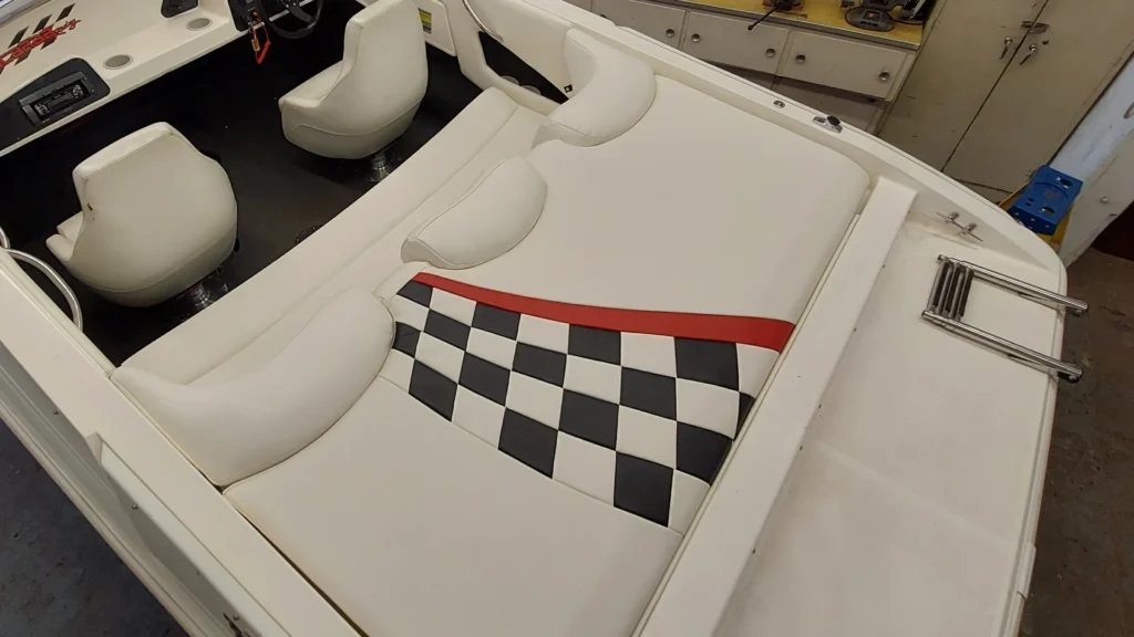 Custom Checker Flag Upholstery